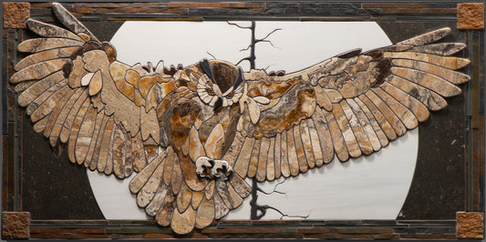 Great Horned Owl in the moonlight